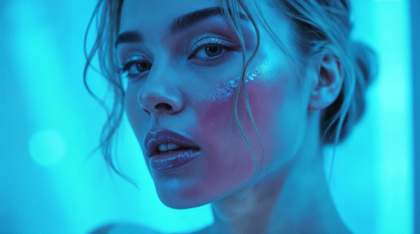 تأثير الضوء الأزرق على البشرة وكيفية الوقاية منه عبر منتجات العناية بالبشرة.