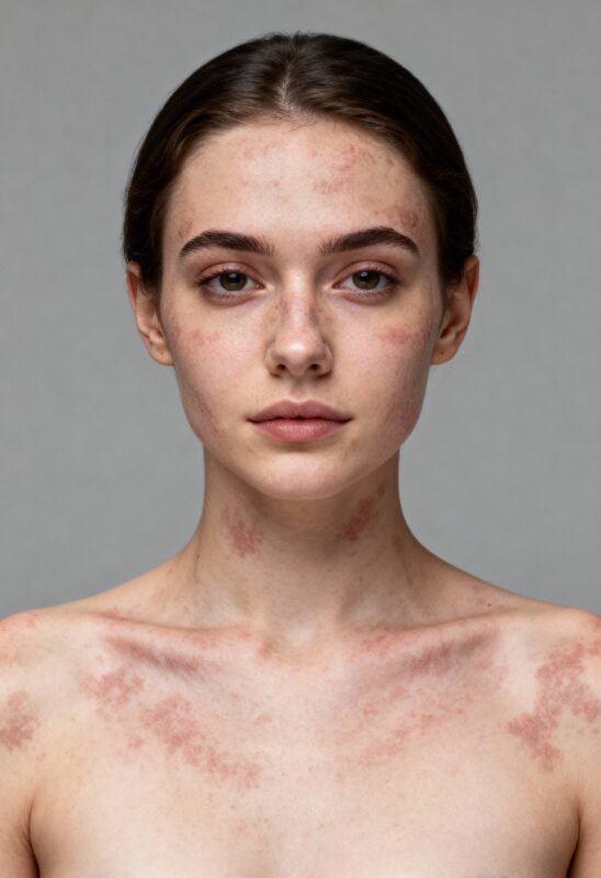 شحوب البشرة كعرض طبي يمكن أن يشير إلى فقر الدم أو نقص الحديد.