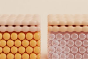 صورة تعرض الطبقات الثلاث للبشرة البشرية: البشرة الخارجية والأدمة والأنسجة الدهنية تحت الجلد